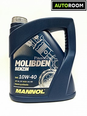 Масло моторное MANNOL Molibden Benzin 10w40 п/с 4л