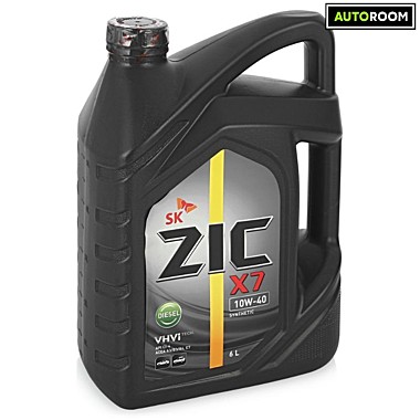 Масло моторное ZIC 5000 Х7 Diezel 10W40 син 6л