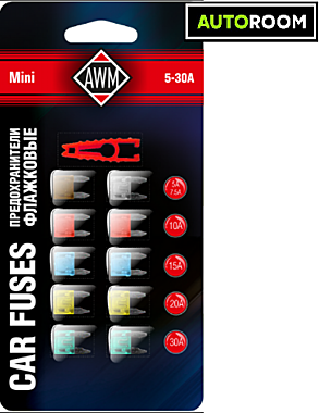 Предохранители флажковые MINI (5-30A) блистер (10шт)