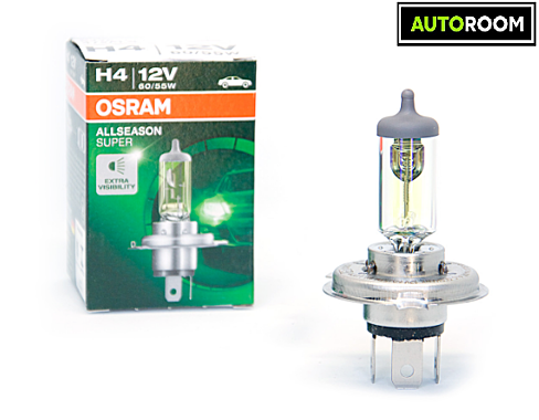 Лампа 64193ALS H4 12V 60/55W OSRAM (+30% свет, всепогодная)