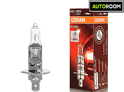Лампа авт. 12V (+ 30%) H1 55W P14,5s Super (1 шт., картон) Osram