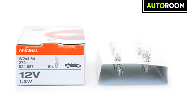 Лампа 2721  12V 2W OSRAM B4.6d 