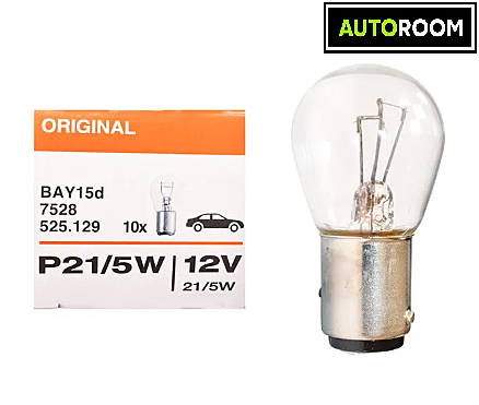 Лампа 7528 12V Р21/5W OSRAM