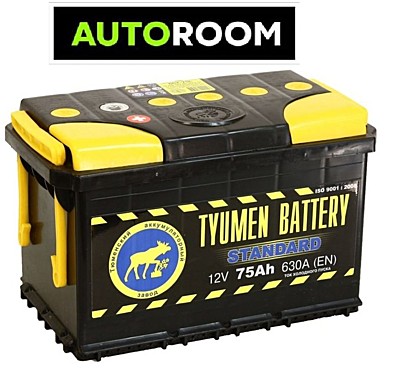 Аккумулятор Тюмень Standard 6СТ 75 прямой 1 L